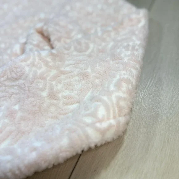 Vintage Coldwater Creek‎ Pink Fleece Button Jacket L Floral Print USA Made - Picture 2 of 7